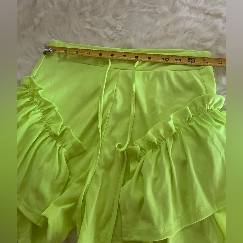 Neon Ruffle Beach Shorts - Picture 5 of 8